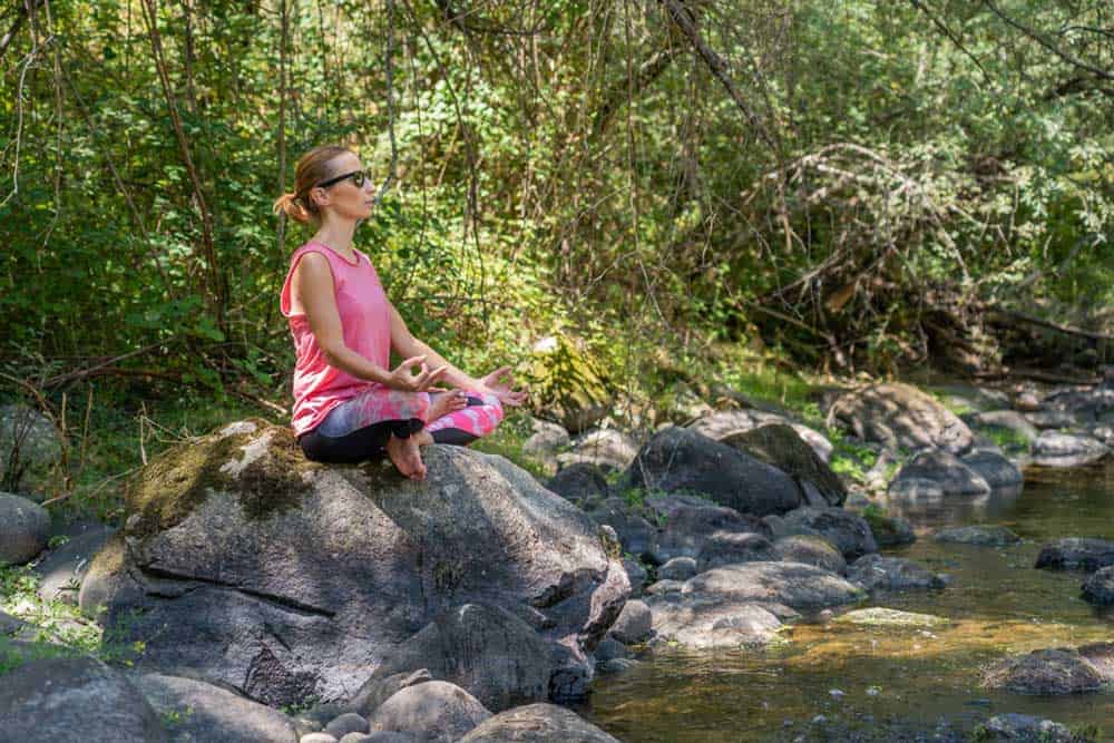 practicing mindfulness at Pendergrast Farm in Atlanta